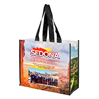 Gusset - Full Color Laminated Woven Wrap Tote and Shopping Bag